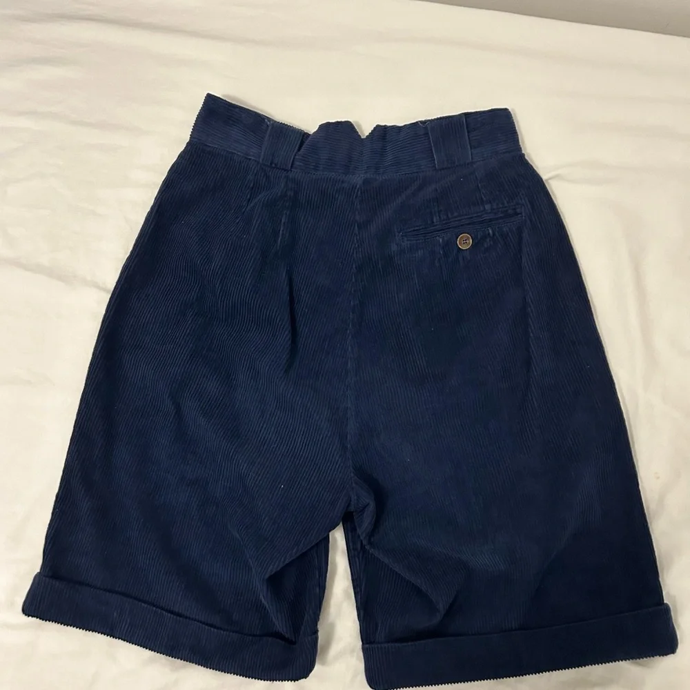 Vintage 90’s High Waisted Corduroy Shorts Navy Womens 9 by Pasta